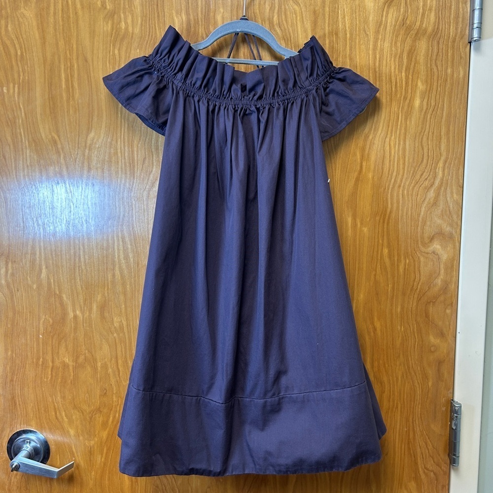 We The Free Purple Off-Shoulder Puff Sleeve Sundress